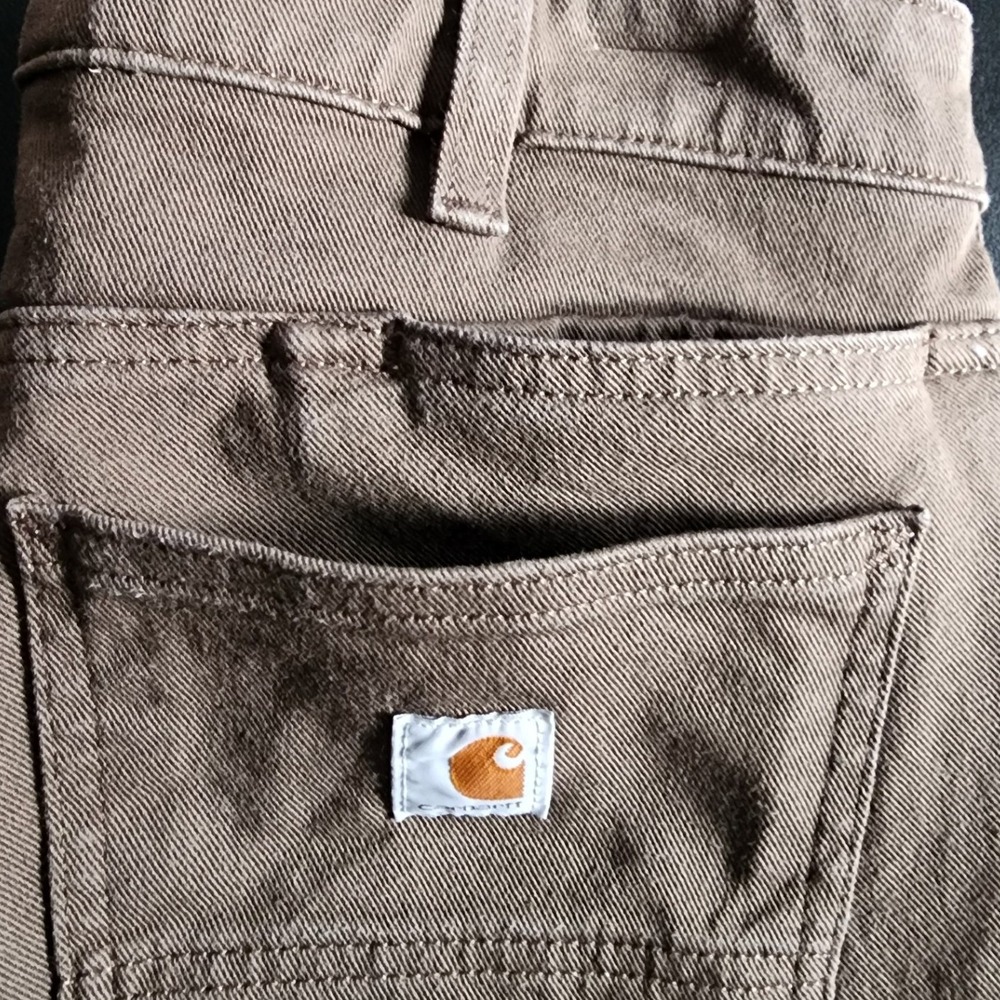 Carhartt Women's Slim Fit Pants Brown Stretch Twill Size 8R - Picture 6 of 8